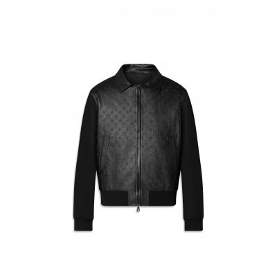 LOUIS VUITTON DEBOSSED MONOGRAM MIX LEATHER BLOUSON 1AGMHF
